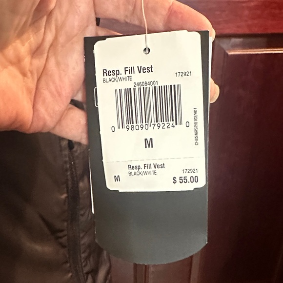 Adidas NWT Black Vest with White Accents - Picture 3 of 7